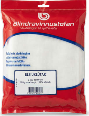 Blindravinnustofan Bleiuklútar 3 stk (35x60 cm)