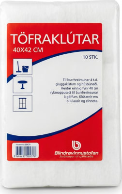 Blindravinnustofan Töfraklútar 10 stk (40 x 42 cm)