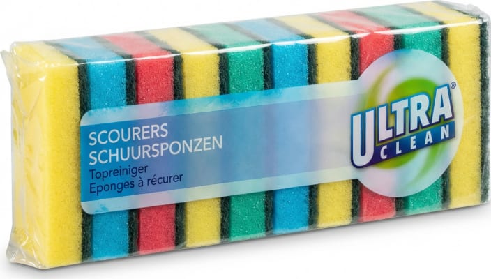 Ultra Clean skrúbbsvampar, 10 stk
