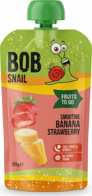 Bob Snail Smoothie Banani og Jarðarber 120 g