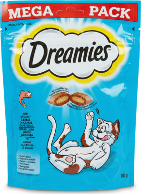 Dreamies kattanammi með laxi, stórpakkning 180 g