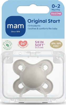 MAM Original Start Orthodontic Snúða 0–2 mán. Silicone 1 stk