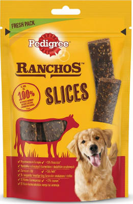 Pedigree Ranchos Slices nautakjötsnammi fyrir hunda 60 g