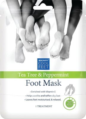 Escenti Cool Feet fótamaski - tea tree og piparmynta 1 meðferð