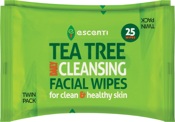 Escenti Teatree blautþurrkur 2 x 25 stk