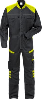 Fristads samfestingur svartur/HiViz gulur