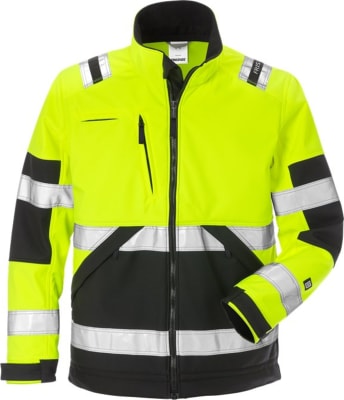 Fristads Softshelljakki HiViz gulur/svartur CL2