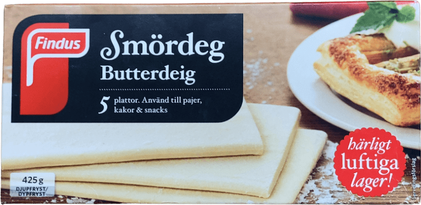 Findus smjördeig 5 plötur 425 g