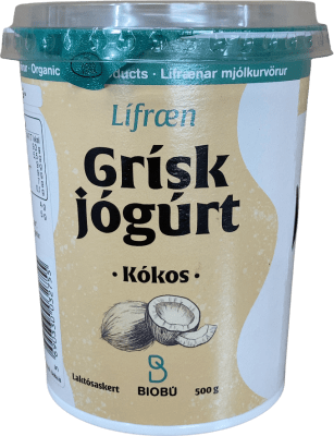 Biobú Lífræn grísk jógúrt kókos laktósaskert 500 g