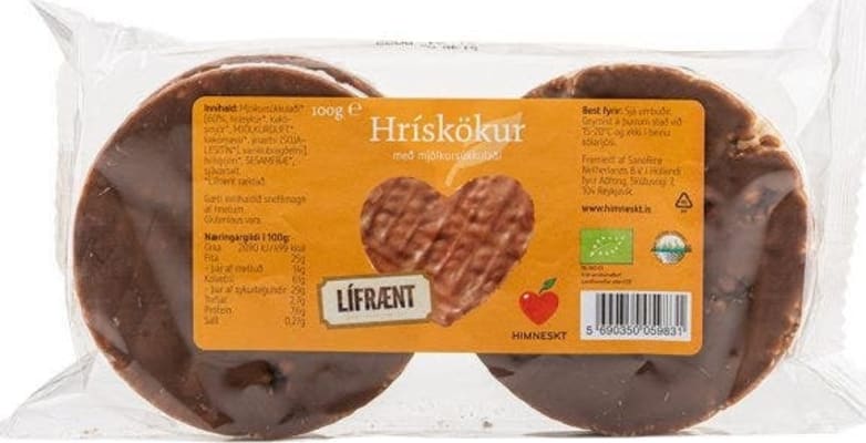 Himneskt Hrískökur með með súkkulaði