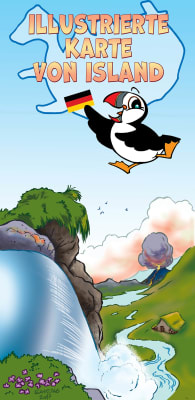 Illustrierte Karte von Island