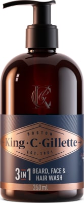King C. Gillette skegg- og andlitshreinsir 350 ml