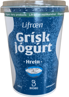 Biobú Lífræn grísk jógúrt hrein laktósaskert 500 g