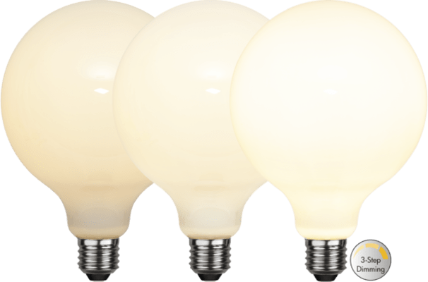 LED-LAMPA E27 G125 OPAQUE FILA