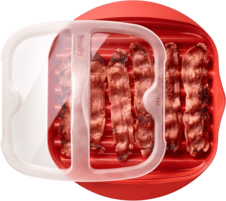 Lekue bacon bakki fyrir örbylgjuofn