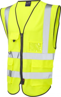 Lynton vesti með vösum og rennilás, HiViz gult
