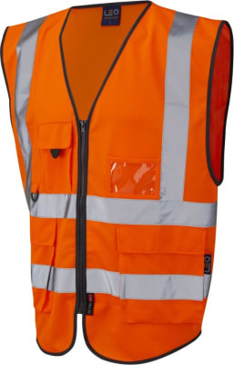 Lynton vesti með vösum og rennilás, HiViz orange