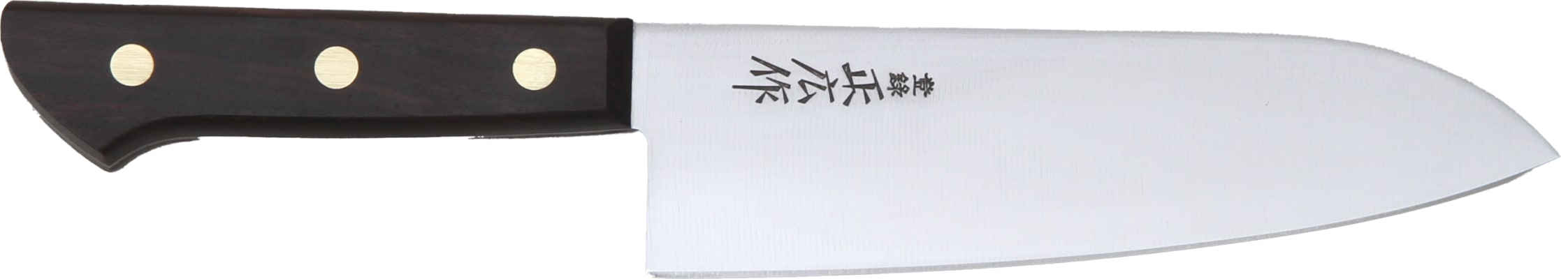 Masahiro Virgin Carbon Santoku 17 cm. - Viðarhandfang - Economy