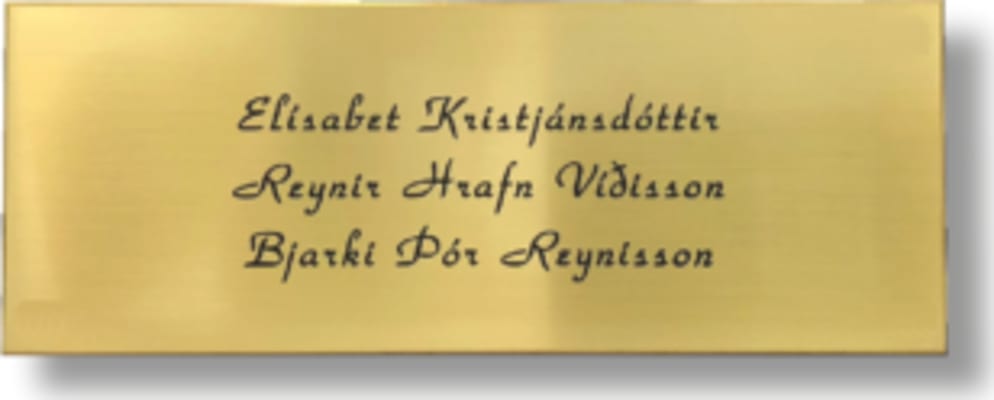 Messing skilti
