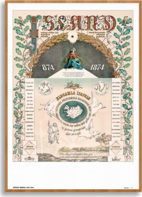 Minningarspjald - plakat 50x70 cm