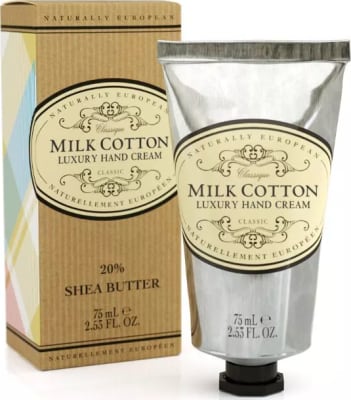 Naturally European Handáburður með Milk Cotton ilm 75 ml