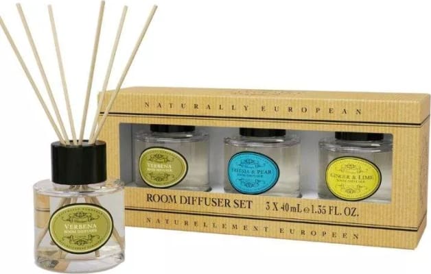 Naturally European ilmstangir Sett meðMismunandi Ilmum  3 x 40 ml