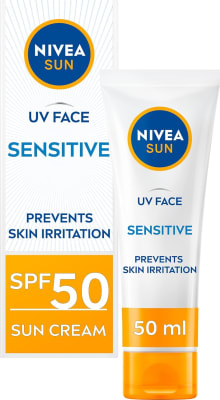 Nivea Sun UV Face Sensitive SPF 50 rakakrem með sólarvörn 50 ml