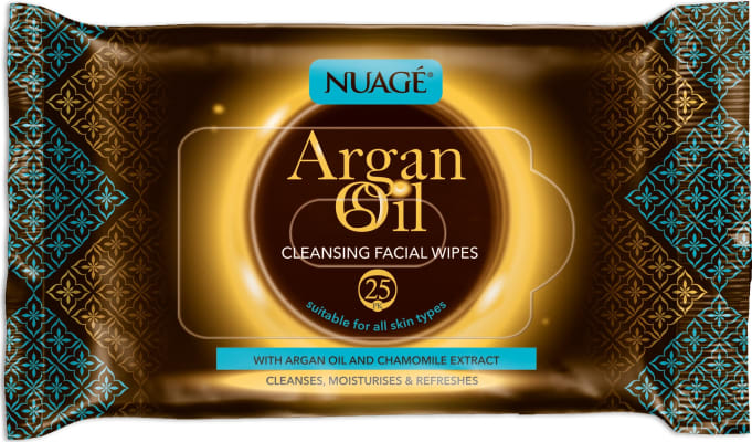 Nuage Argan oil blautþurrkur fyrir andlit 25 stk