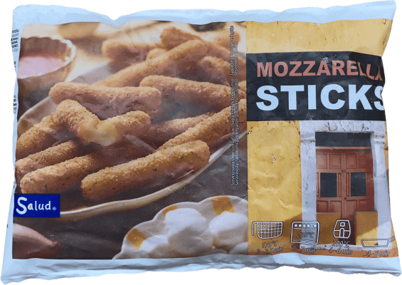 Salud brauðaðir mozzarella-stangir 250 g