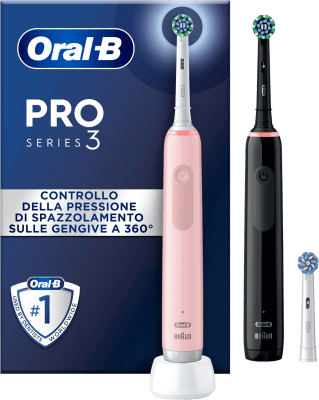 Oral B Pro3 Rafmagnstannbursti 2 í pakka