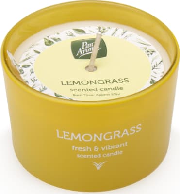 Pan Aroma ilmkerti í fallegu glasi með ilm af Lemongrass