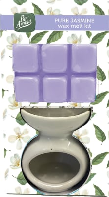 Pan Aroma Ilmolíu lampi og ilmvax (e. wax burner) með ilm af Pure Jasmine 6 stk