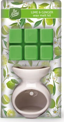 Pan Aroma Ilmolíu lampi og ilmvax (e. wax burner) með ilm af sítrónu og engifer 6 stk