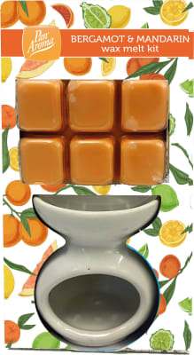 Pan Aroma Ilmolíu lampi og ilmvax (e. wax burner) með ilm Bergmont & Mandarin 6 stk