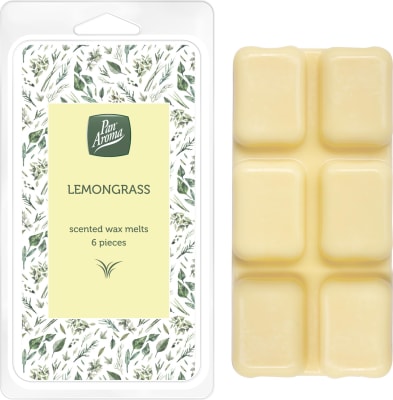 Pan Aroma vax kubbar fyrir ilmolíu lampa með ilm af Lemongrass 6 stk