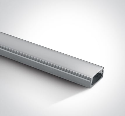 PRÓFÍLL 2 METRAR aluminium +PC opal diffuser