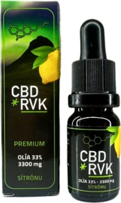 Premium CBD Olía / +33% (36%) 3300mg Sterk / 10ml / Sítrónu
