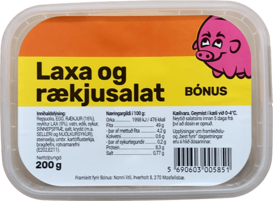 Bónus Laxa og rækjusalat 200 g