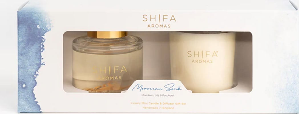 Shifa Aromas Morrocan Souk - Lúxus Kerti & Ilmstangir gjafa sett