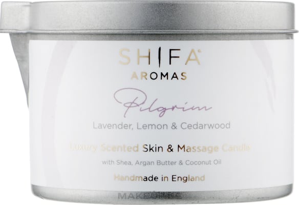 SHIFA Aromas Pilgrim Lúxus nudd ilmkerti