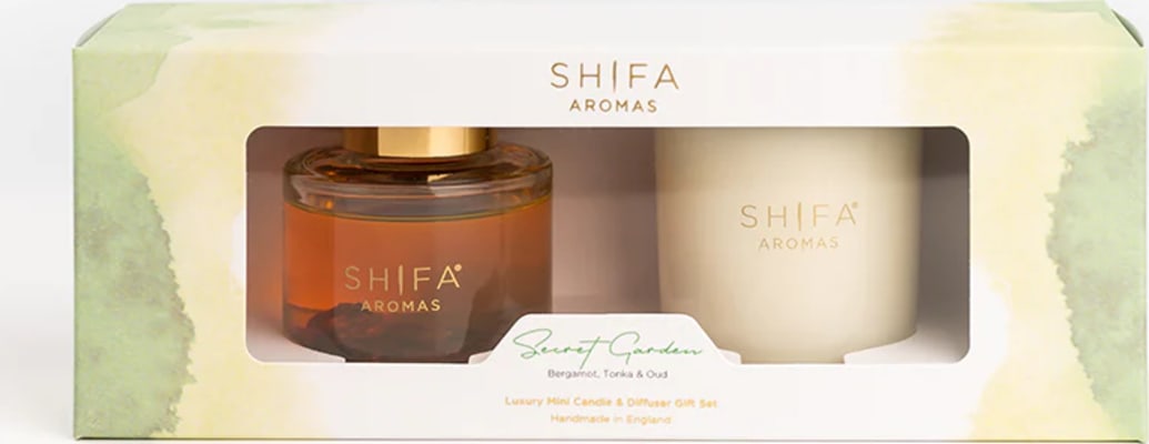 Shifa Aromas Secret Garden - Lúxus Ilmkerti & Ilmstangir gjafa sett