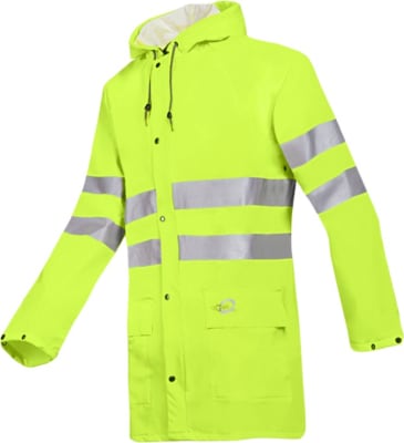 Sioen Unzen regnjakki HiViz gulur