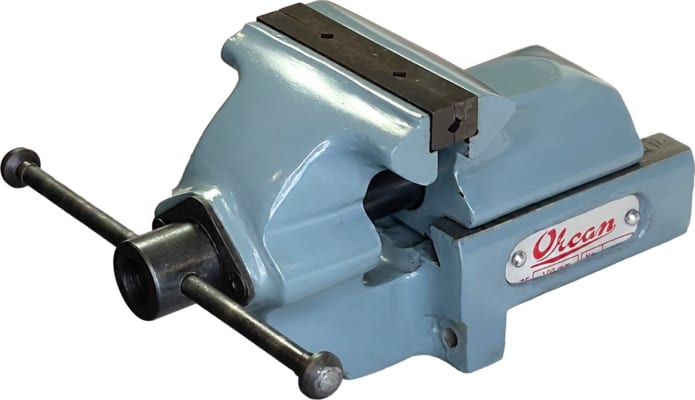Skrúfstykki 100mm 4", afturkjálka