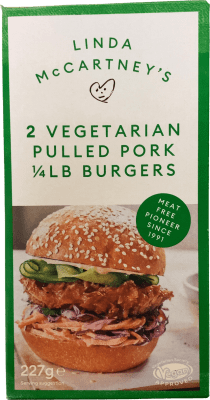 Linda McCartney grænmetis pulled pork-stíll 1/4 lb borgarar 227 g
