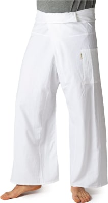 Thai Fisherman Pants Classic Hvítar - กางเกงชาวประมงไทย