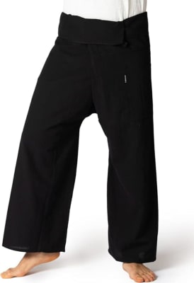 Thai Fisherman Pants Classic Svartar - กางเกงชาวประมงไทย