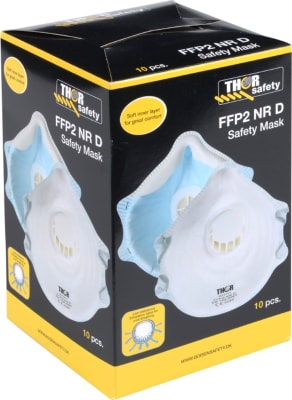 Thor FFP2 rykgríma með ventli , 10 stk í pakka