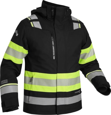 Univern Protec 2in1 Heilsársúlpa, svört/HV gul