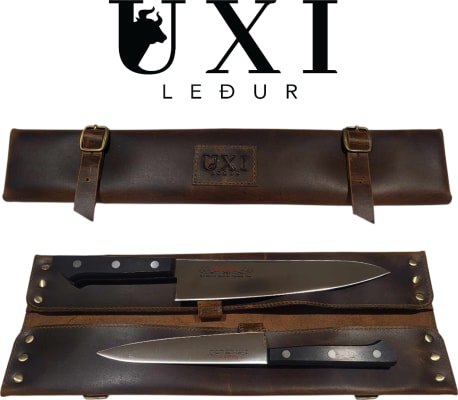 UXI Leður hnífaveski brún