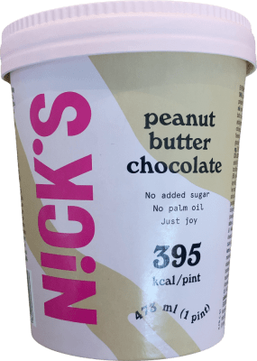 Nick's súkkulaðiís með hnetusmjöri 473 ml
